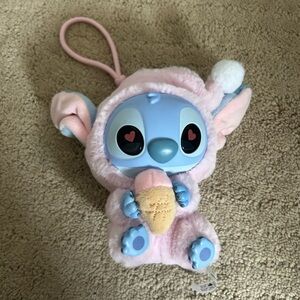 Disney Stitch Plush Keychain Pink Outfit Miniso Cute Kawaii Gift